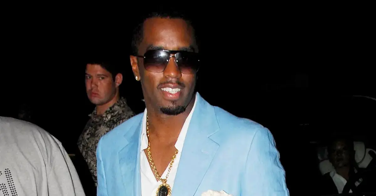 Sean "Diddy" Combs in a powder blue suit