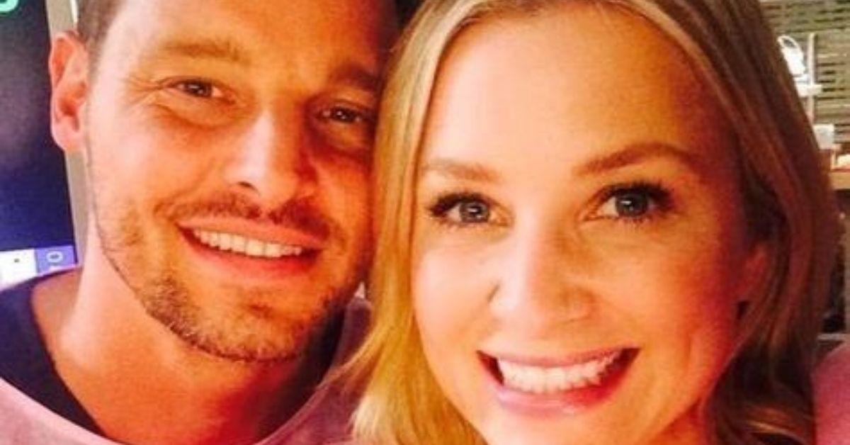 Justin Chambers and Jessica Capshaw filming 'Grey's Anatomy'