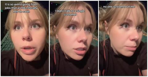 tiktoker savannah talks working office job after mcdonald's job