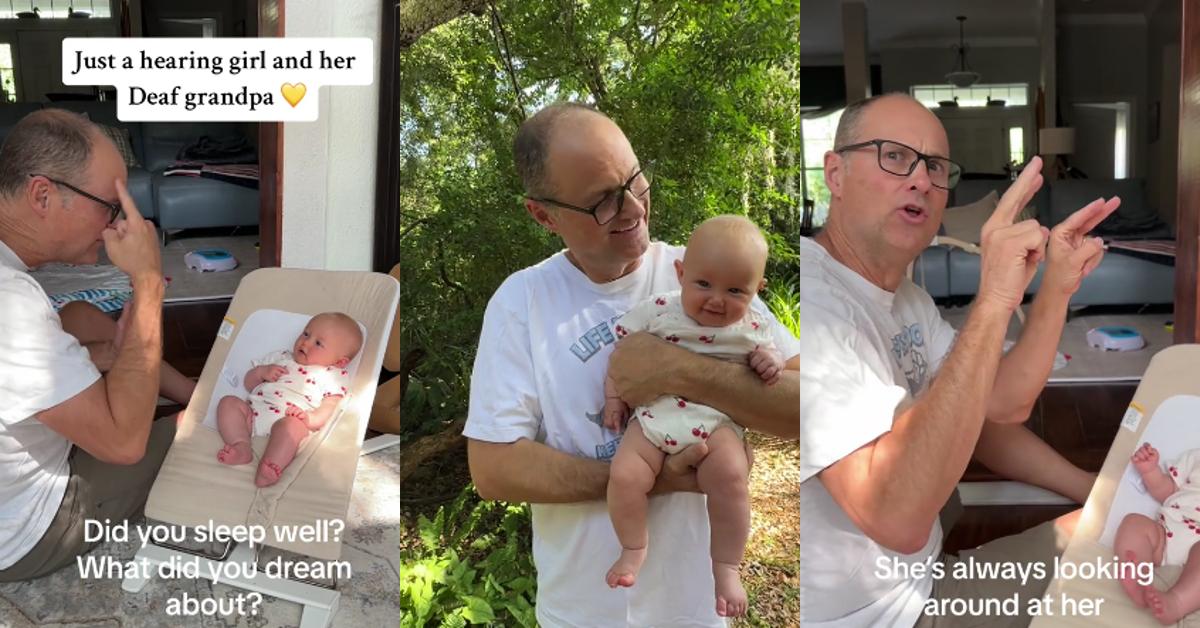 Deaf Grandpa Interacts With Baby Granddaughter via Sign Language