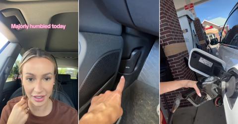 Woman on TikTok can't open gas tank