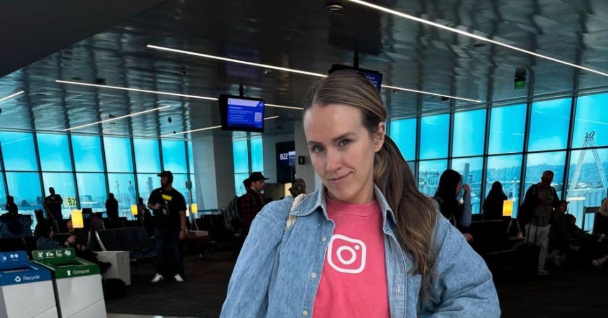 Jen Hamilton at an airport. 