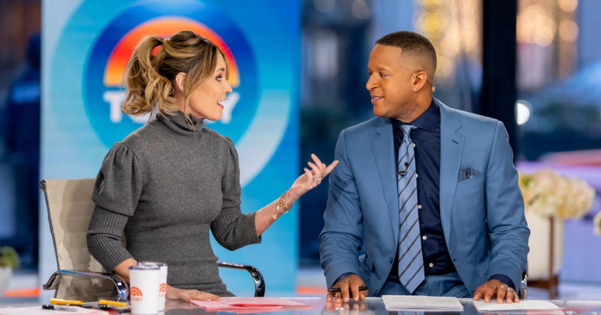 (l-r): Savannah Guthrie and Craig Melvin