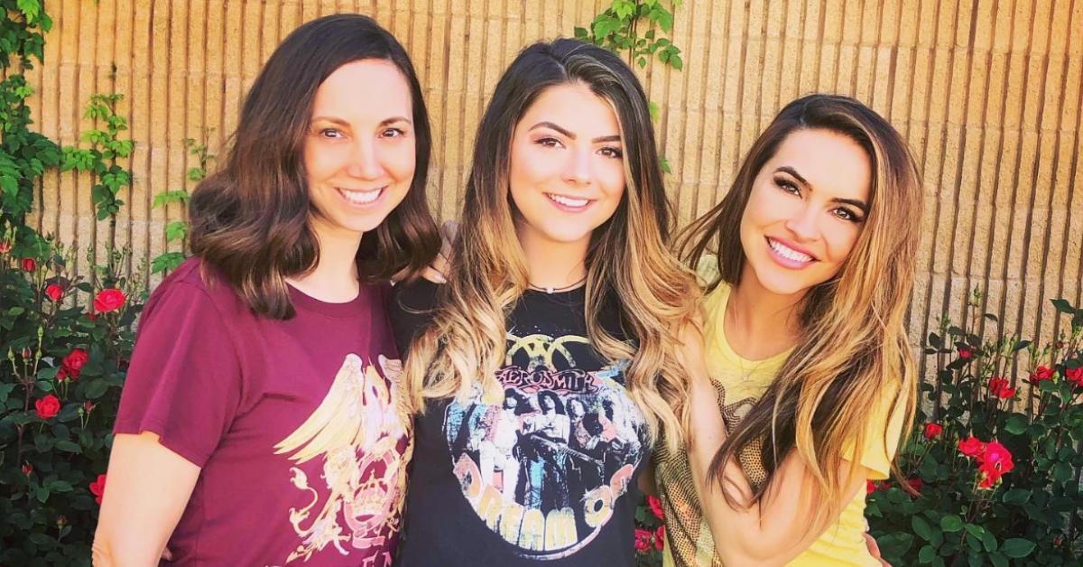 Chrishell Stause with her two sisters, Shonda (left) and Sabrina (right).