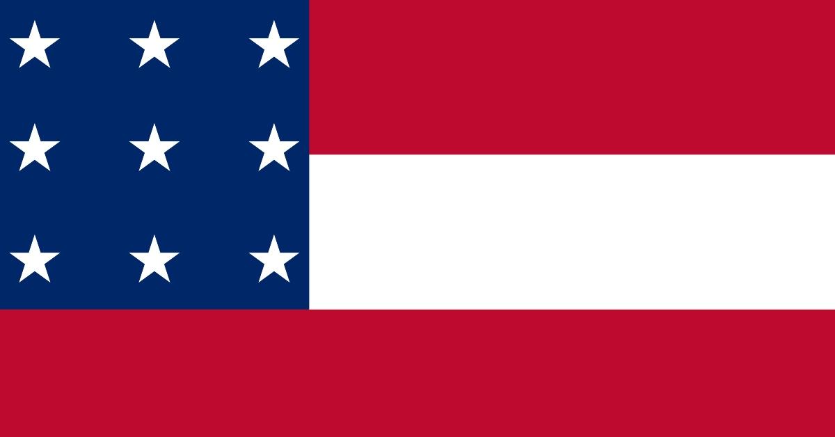 U.S. flag with nine stars