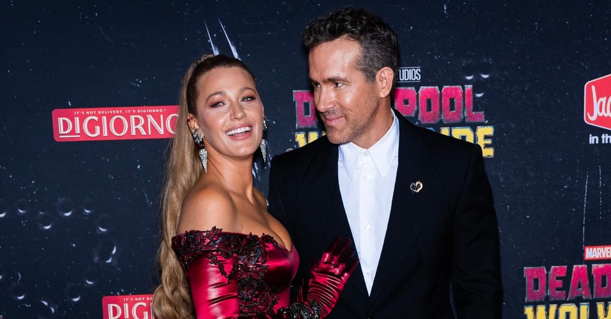 Blake Lively (L) and Ryan Reynolds attend the 'Deadpool & Wolverine' New York Premiere at the David Koch Theate