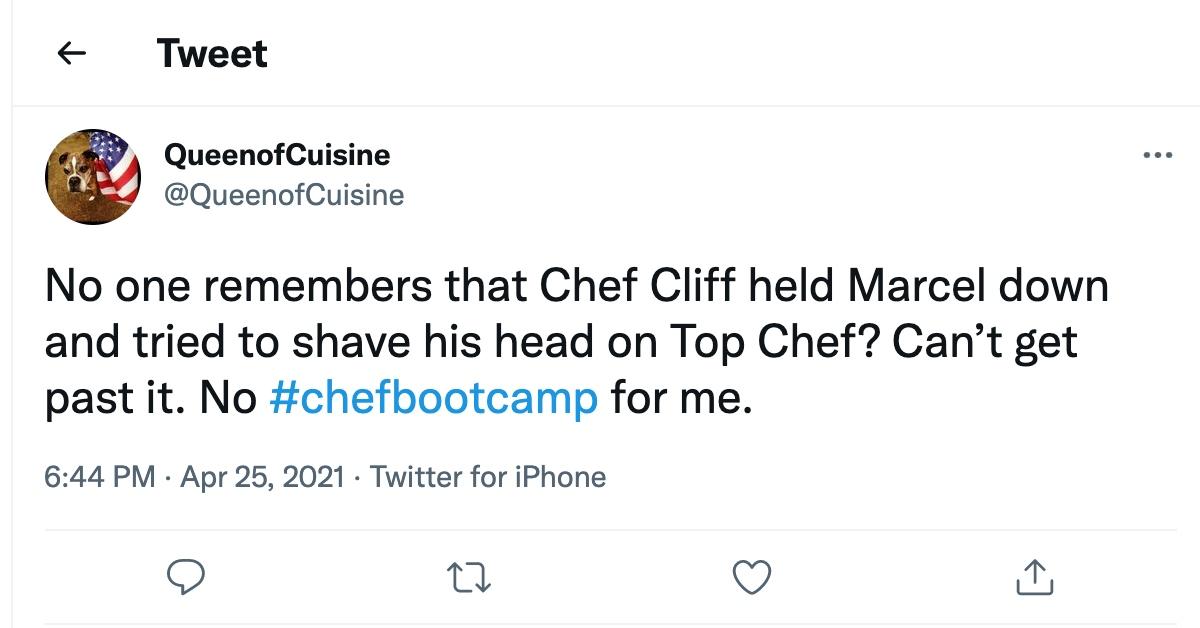 Tweet about Cliff Crooks and Marcel Vigneron 