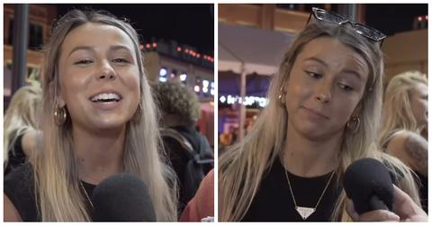 "Hawk Tuah" girl chatting with Tim & Dee TV in June 2024.