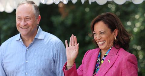 U.S. Vice President Kamala Harris and her husband Doug Emhoff host an event