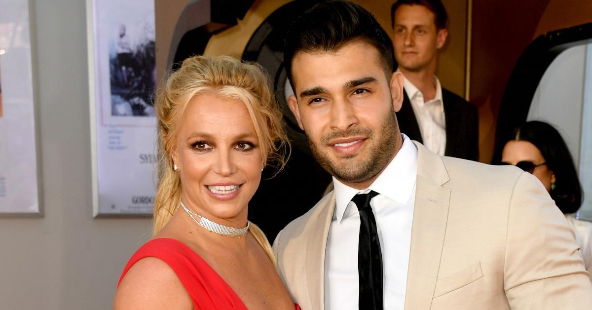 Britney Spears and boyfriend Sam Asghari attend the 'Once Upon A Time In Hollywood' premiere.