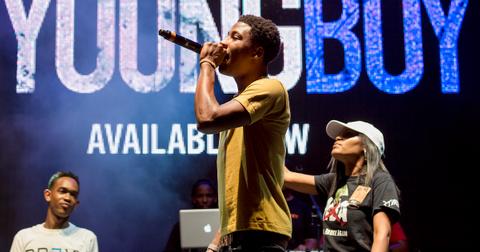 NBA YoungBoy performs at the Weezyana Fest in 2017