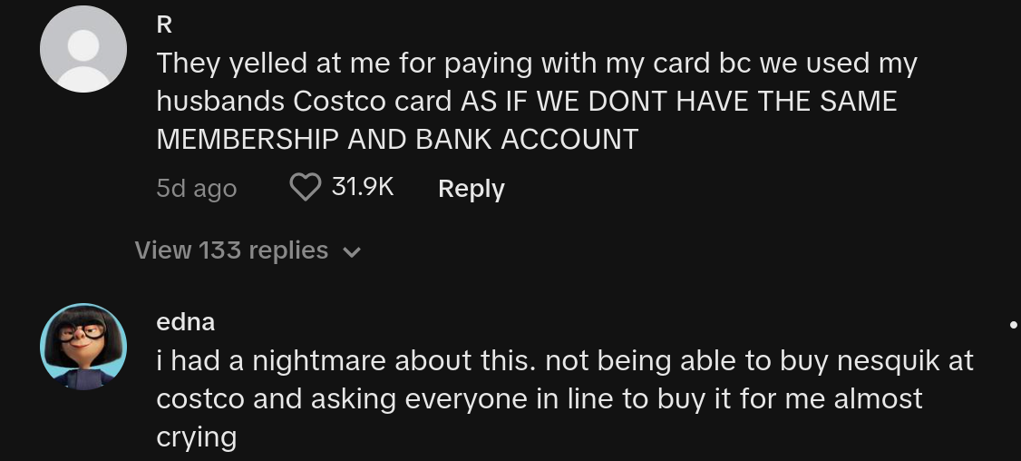 daughter cant use moms costco card