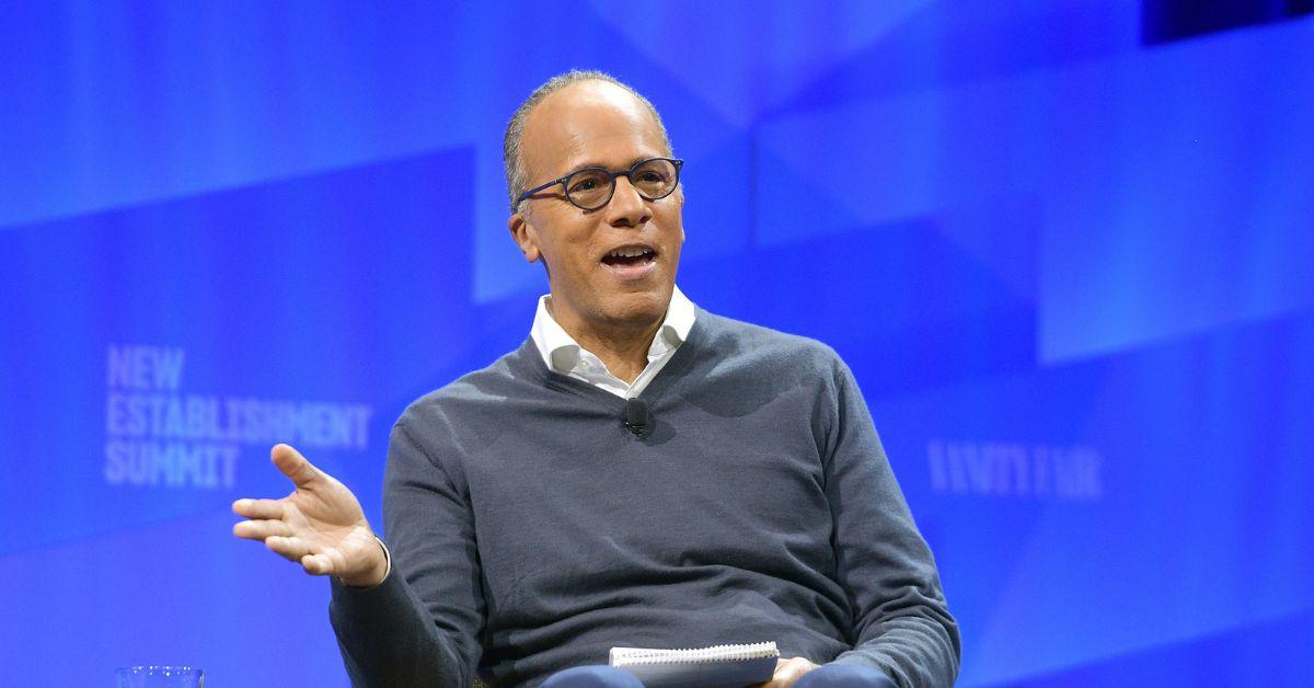 Lester Holt speaking at a panel.