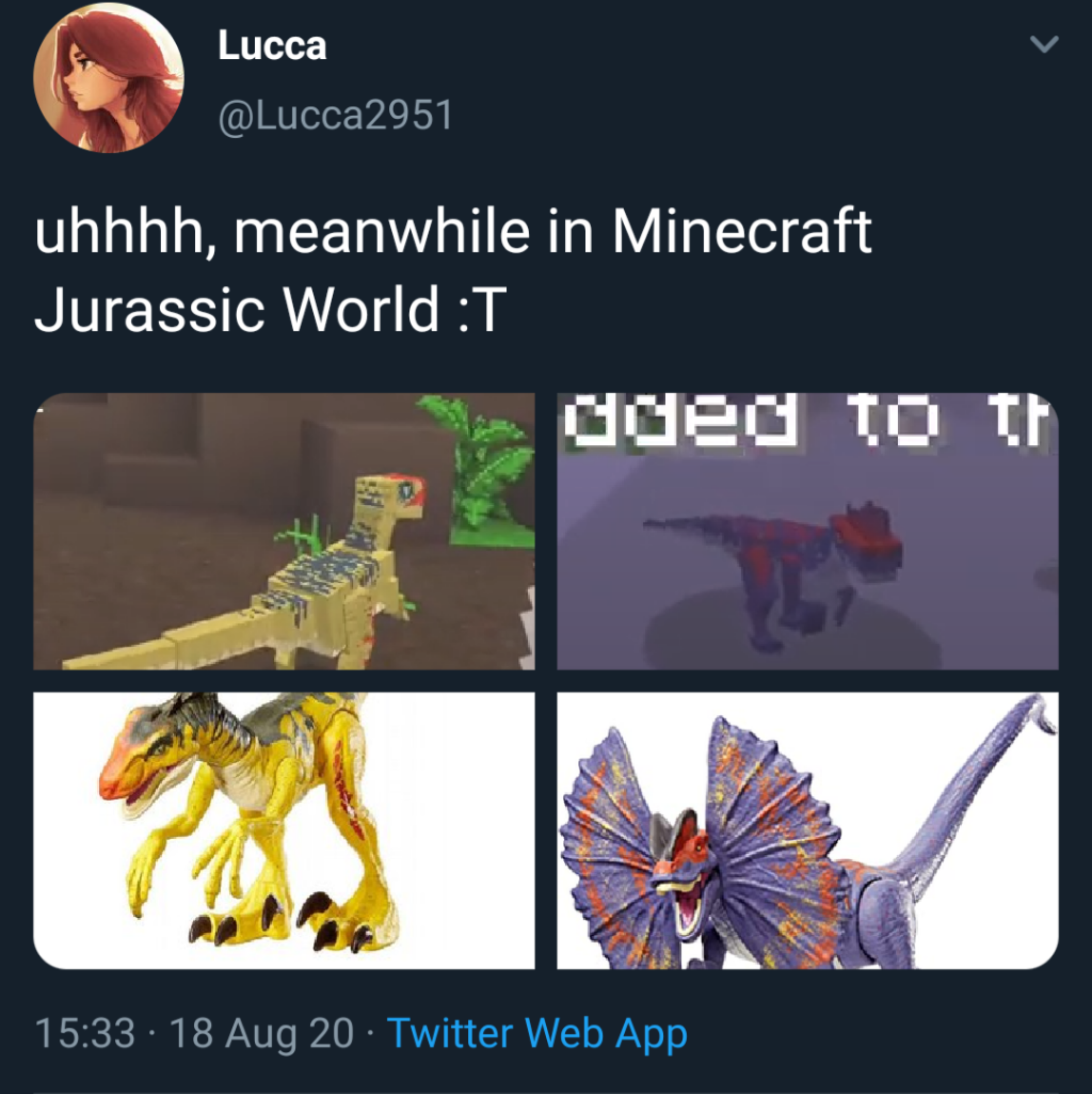 Minecraft Players Just Got A Huge Jurassic World Surprise - minecraft roblox hybrid