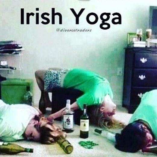 St. patrick's day meme irish yoga