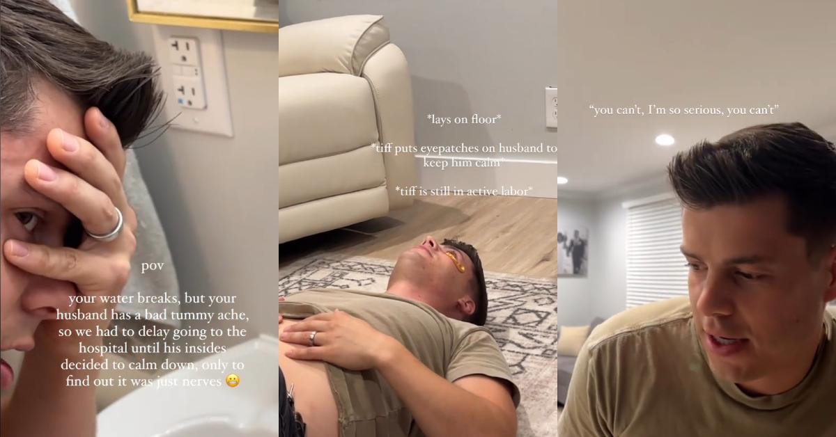 Husband Has Stomach Ache While Wife Goes Into Labor, TikTok Maligns Him for It