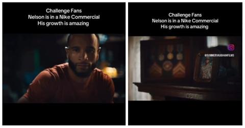 Nelson Thomas in a Nike commercial