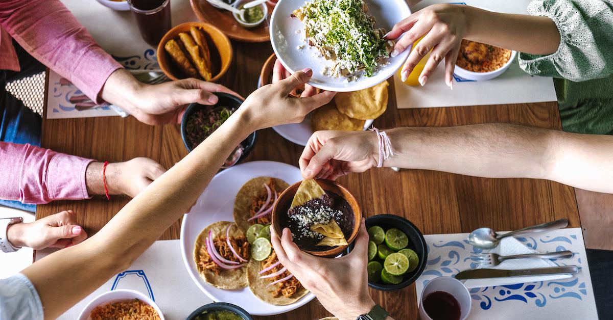 Friends sharing Guacamole