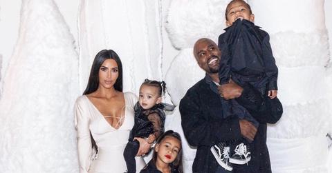 Kanye West, Kim Kardashian, and kids