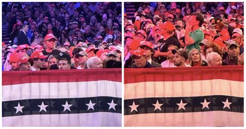 'Jersey Shore' star Vinny Guadagnino was seen front and center at Trump's MSG rally.