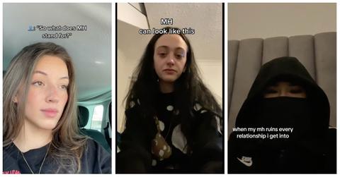 Three women using "MH" on TikTok