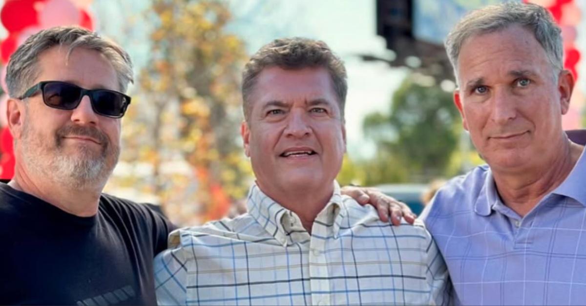 Pat Finns shares a picture on Instagram with two friends. 