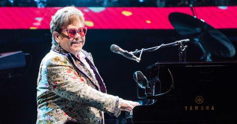 Sir Elton John performing on tour in 2022.