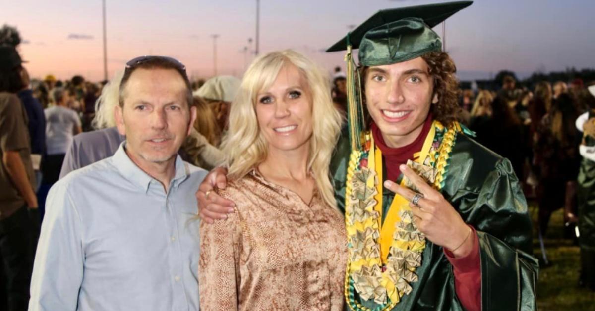 Noah Brady and his mom at graduation