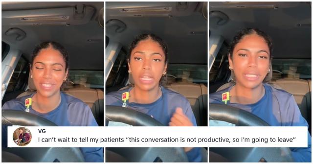 A nurse describes how a patient complained about her and she stood her ground