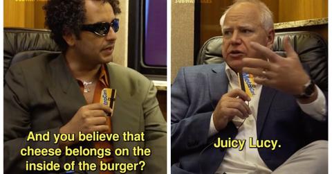 Tim Walz during his 'Subway Takes' interview