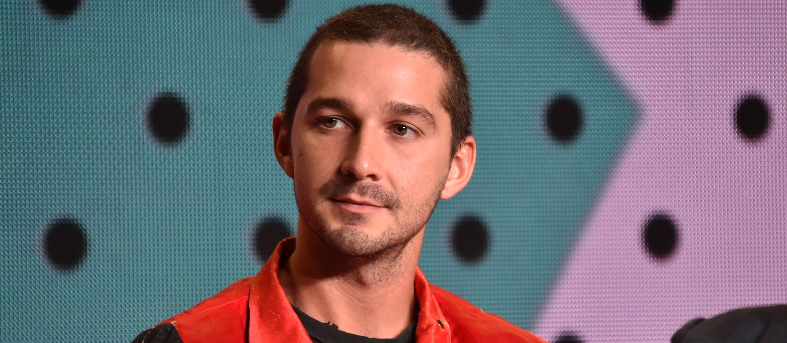 Shia LaBeouf speaks at the "Borg/McEnroe" press conference