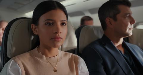 Jackie and Uncle Richard on a plane leaving Colorado.