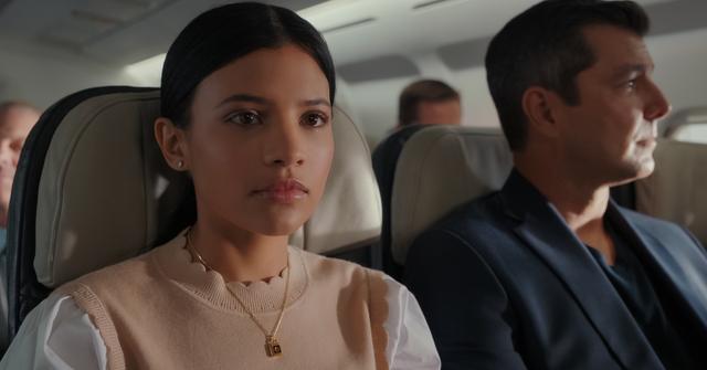 Jackie and Uncle Richard on a plane leaving Colorado.