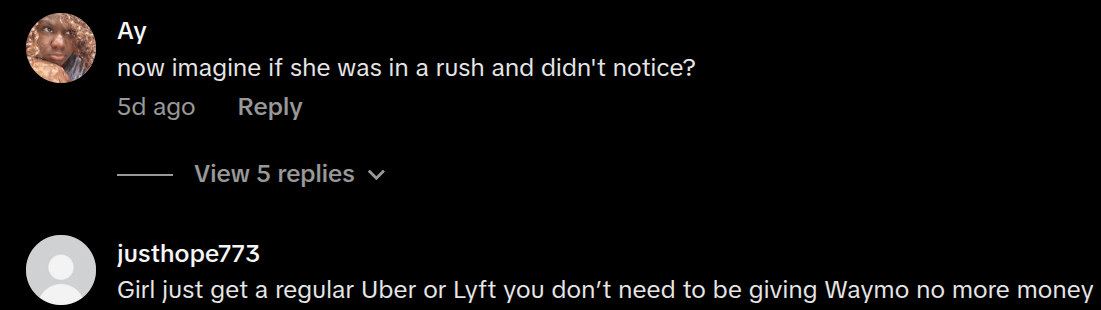 waymo man hiding back