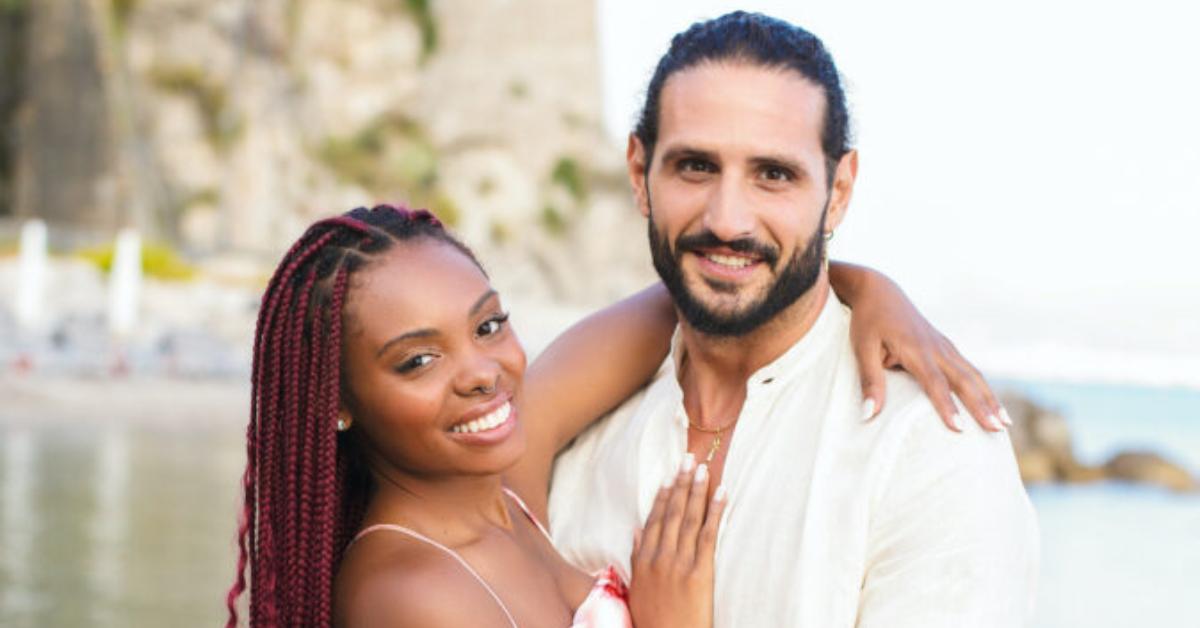 Alex and Adriano pose for their '90 Day Fiancé: Love in Paradise' portrait.