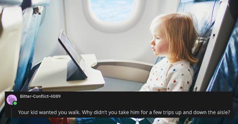 Crying Toddler Airplane