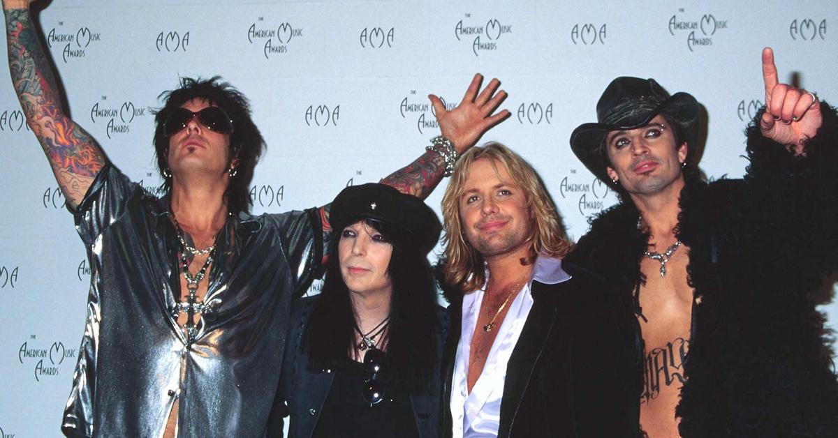 Mötley Crüe at the Kiss the Girls premiere in 1997