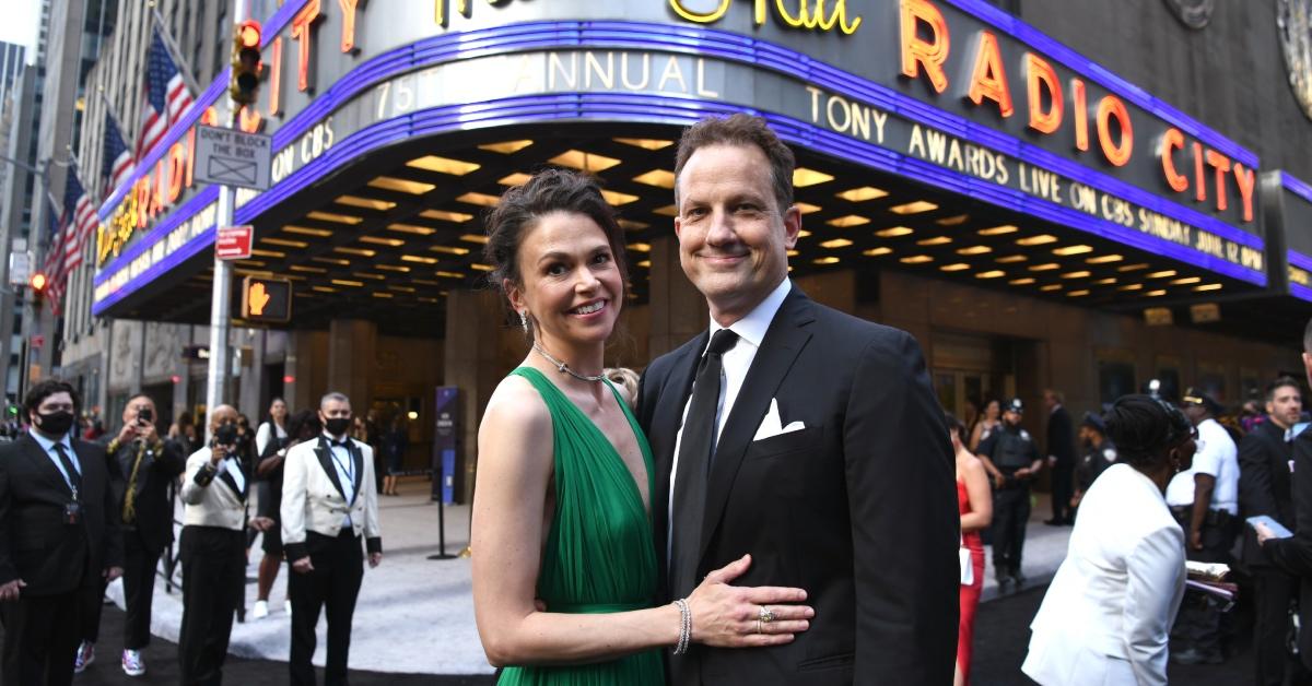 Sutton Foster and Ted Griffin attend the 75th Annual Tony Awards at Radio City Music Hall.
