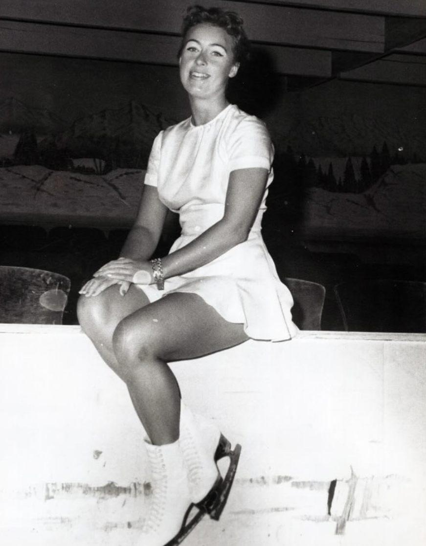 Dick Button's wife, Slavka, when she was a figure skater.