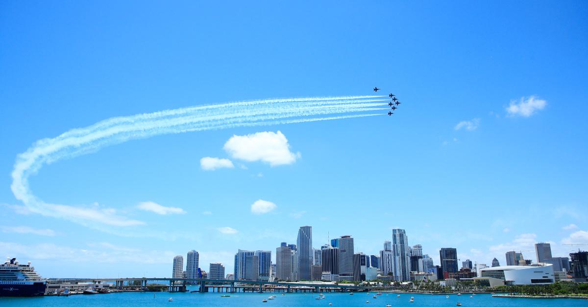 why does one blue angel fly out of formation flyover