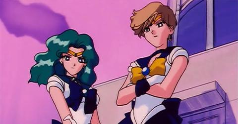Sailor Uranus and Sailor Neptune in 'Sailor Moon'