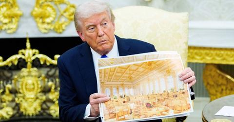 Donald Trump shows plans for the White House Ballroom