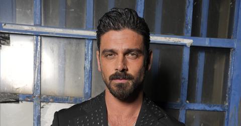 Michele Morrone in the front row at Moschino Fall 2023 Ready to Wear Runway Show on Feb. 23, 2023