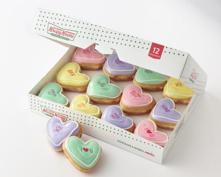 v day krispy kreme hearts