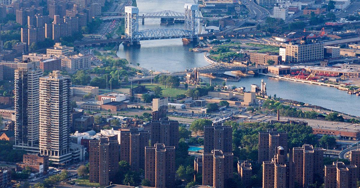 The Bronx skyline from above. 