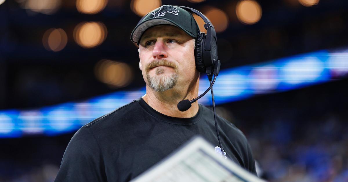 Dan Campbell of the Detroit Lions on the sideline before the game against the Denver Broncos on Dec. 16, 2023 