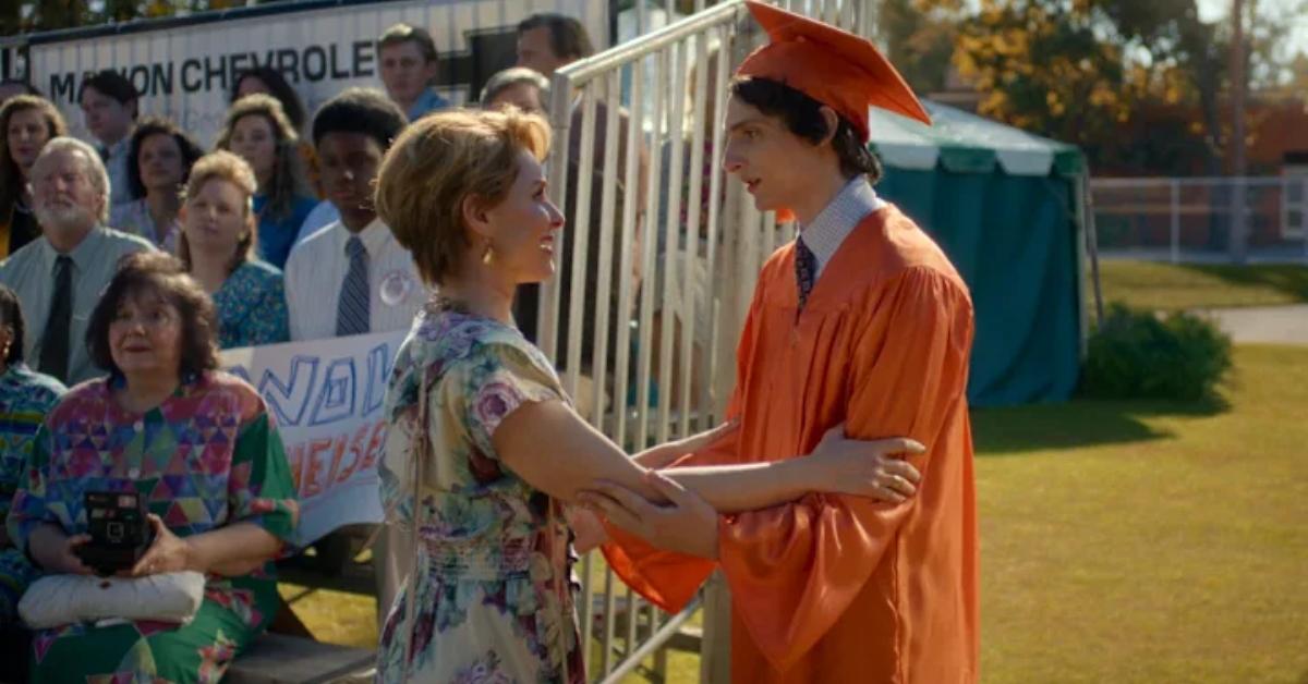 Karen and Mike Wheeler at his high school graduation on Stranger Things.