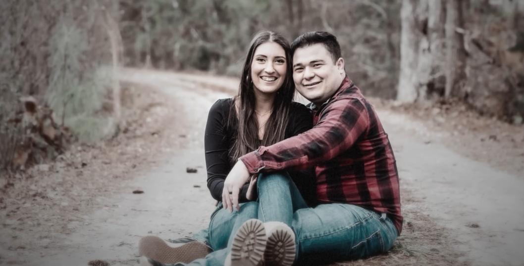Gavin Arviso with his wife.