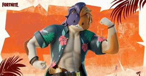 Meowscles wearing his new outfit that's part of the Chapter 4 Season 3 questline.