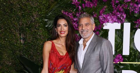 (l-r): Amal Clooney and George Clooney